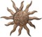 Summer Sun Metal Wall Outdoor Decor Moon Wall Decoration Metal Wall Sculpture Hanging Garden Wall Sculpture for Indoor Outdoor Patio Fence Decor Gold